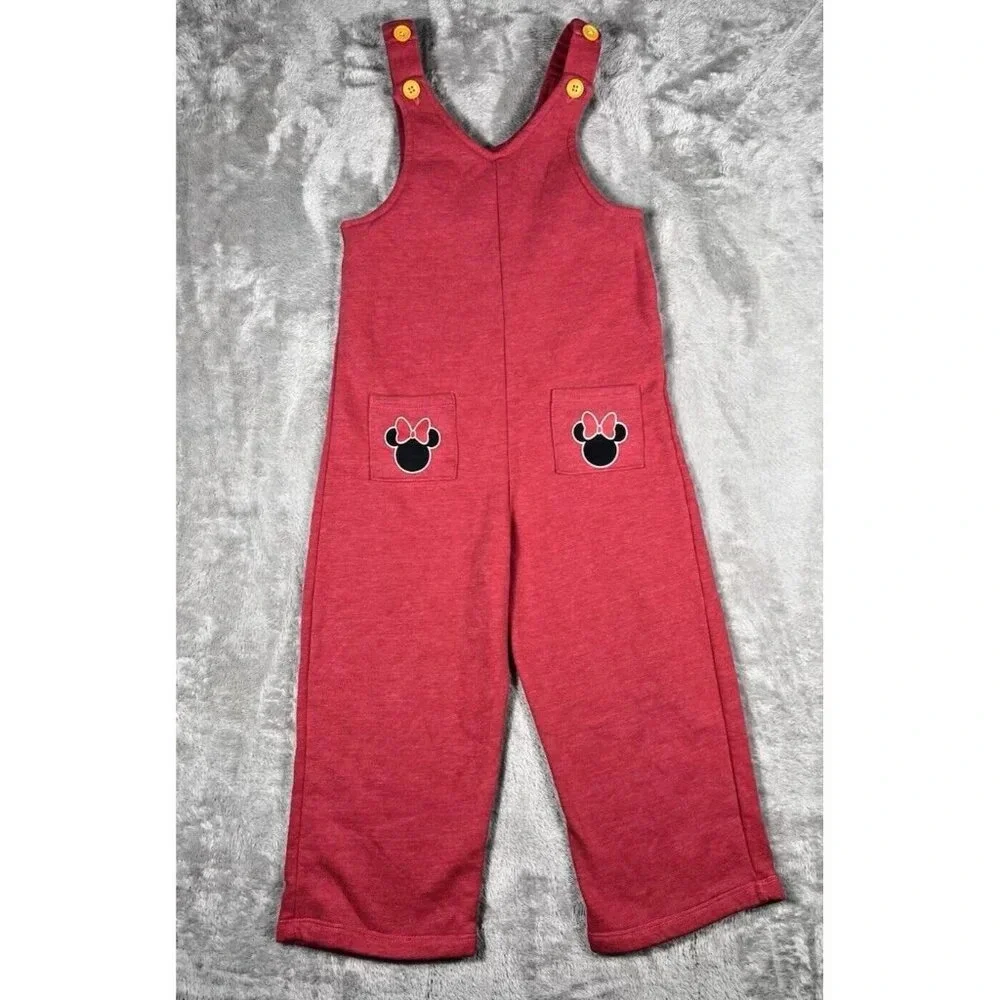 Disney Minnie Mouse Jumpsuit Toddler 5T Chrysanthemum Classic Cotton Blend Comfy